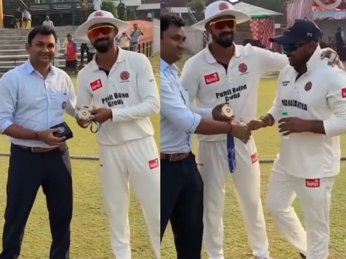 Ruturaj Gaikwad Shares Player of the Match Award With Prithvi Shaw After His Double-century in Ranji Trophy 2025-26 [WATCH]