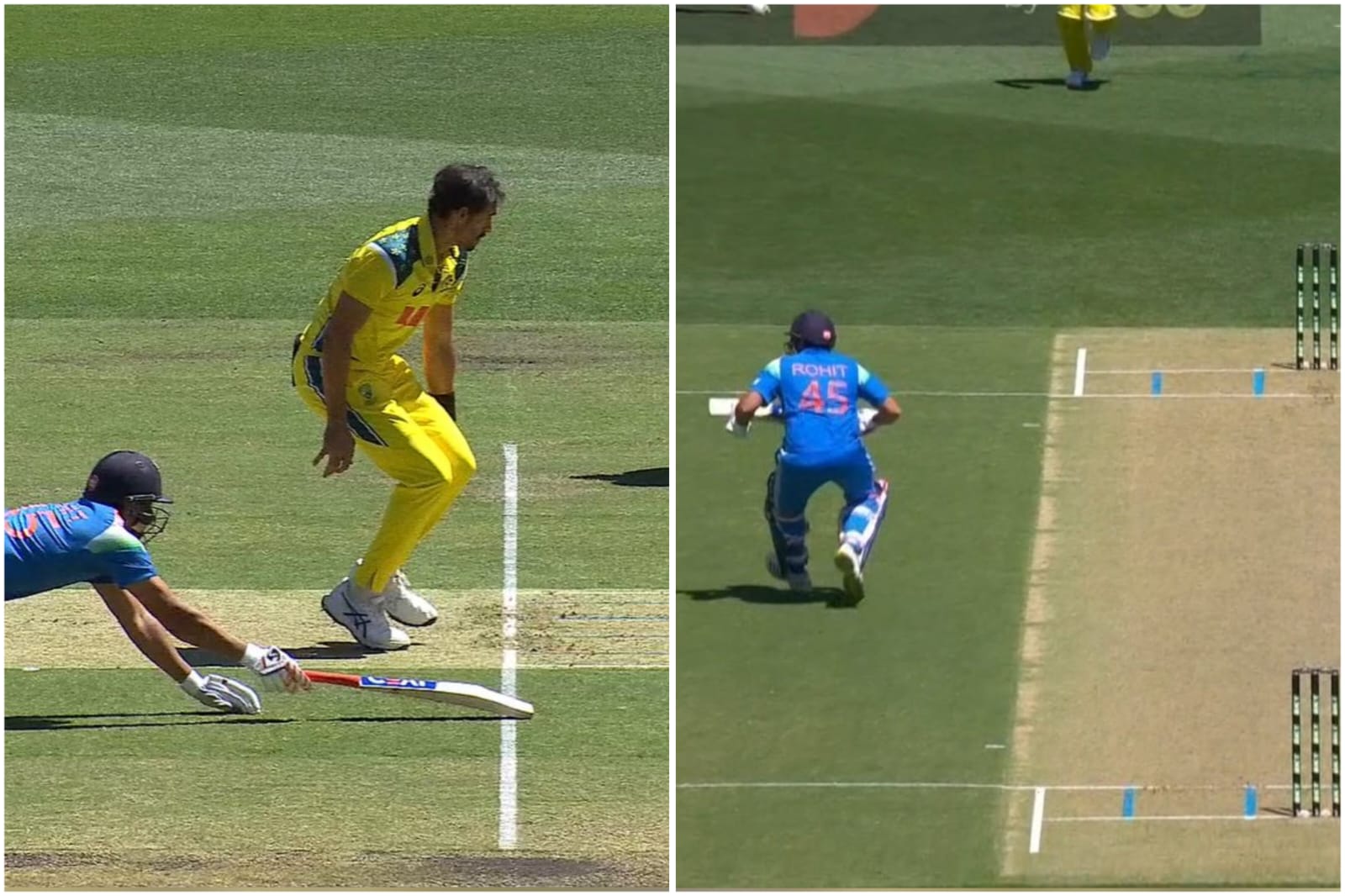 [WATCH] Rohit Sharma Flaunts Fitness With Excellent Turn And Dive To Escape Direct Hit Against Australia in 2nd ODI