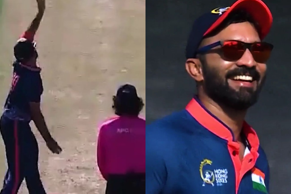 RCB Mentor Dinesh Karthik Stuns As Surprise Bowler, Takes Wicket in Hong Kong Sixes 2025 [WATCH]