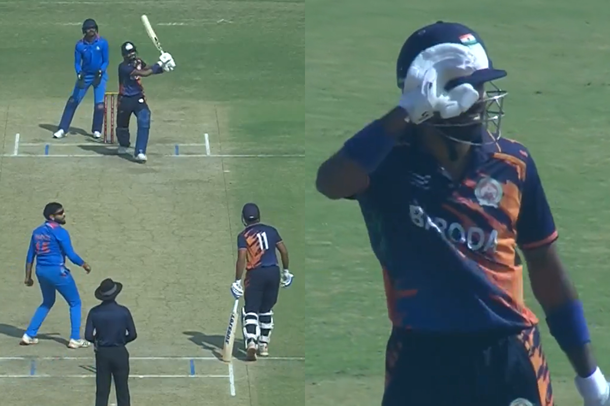 Hardik Pandya Goes Berserk, Smashes 34 Runs in an Over En Route To 68-Ball Century in Vijay Hazare Trophy [WATCH]