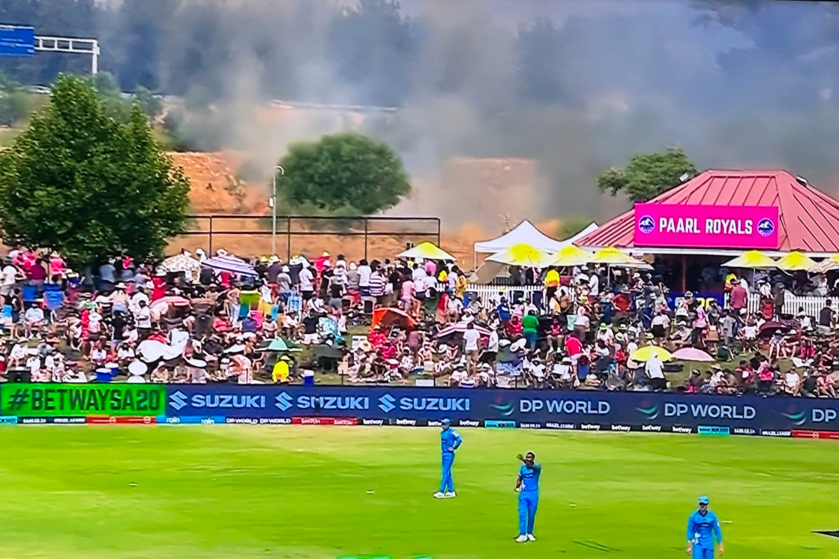 Fire Breaks Out in Vehicle Parking Area During PR vs PC SA20 2026 Clash But Play Continues Uninterrupted