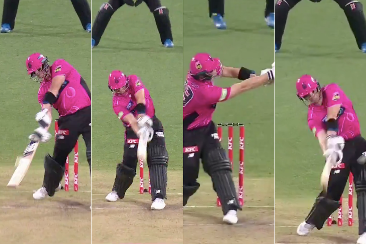 Steve Smith Goes Berserk With Four Sixes in a Row, Slams Biggest Over in Big Bash League History [WATCH]