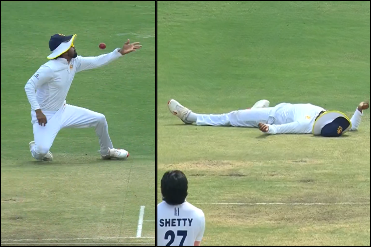 KL Rahul Takes A Superb Juggling Catch To Remove Kanhaiya Wadhawan In Ranji Trophy 2025-26 Final [WATCH]
