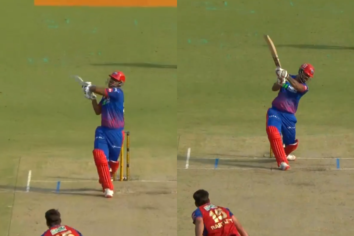 ‘6,4,4,4,4,6’: Nitish Rana Smashes Xavier Bartlett for 28 Runs in an Over During DC vs PBKS IPL 2026 Clash [WATCH]