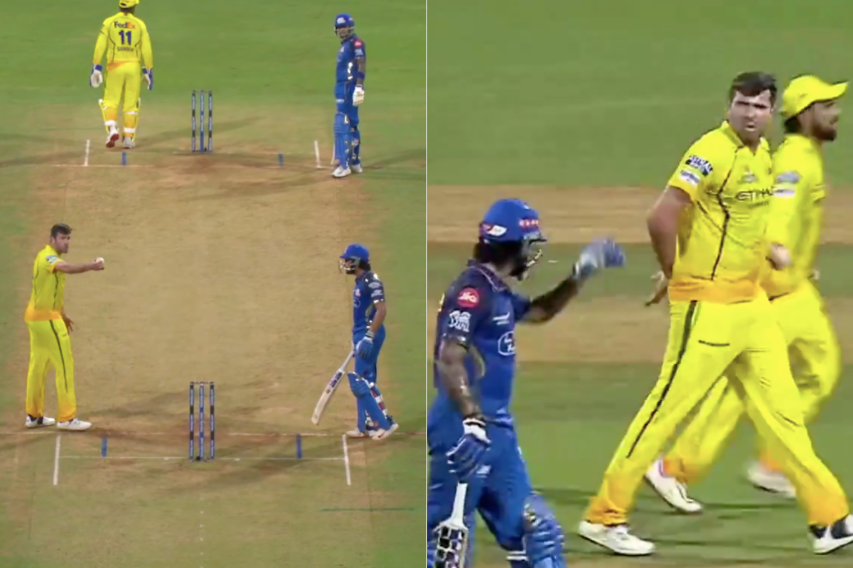 Tilak Varma and Jamie Overton Engage in Heated Verbal Battle During MI vs CSK IPL 2026 [WATCH]