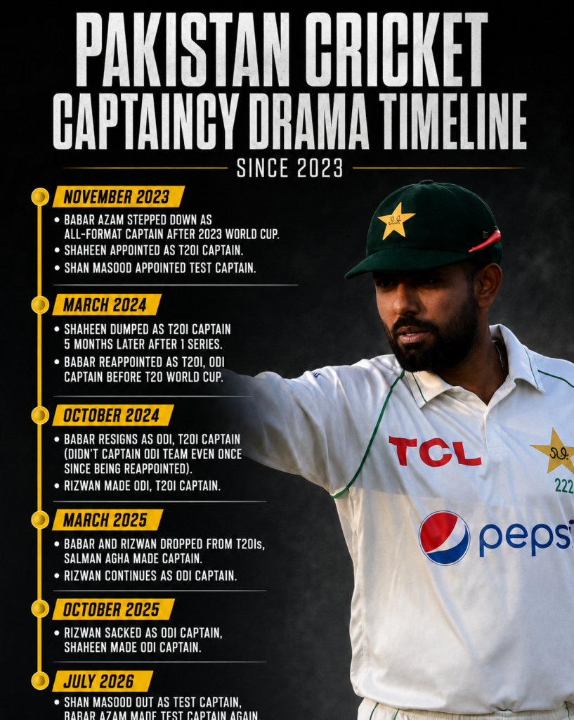 Pakistan cricket captaincy drama babar Azam captain